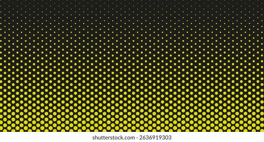 Dots halftone yellow and dark blue color pattern gradient grunge texture background. 