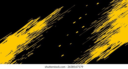 Dots halftone yellow and dark blue color pattern gradient grunge texture background. Dots pop art sport style vector illustration	