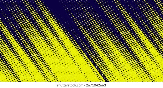 Dots halftone yellow and dark blue color pattern gradient grunge texture background. vector grunge modern.