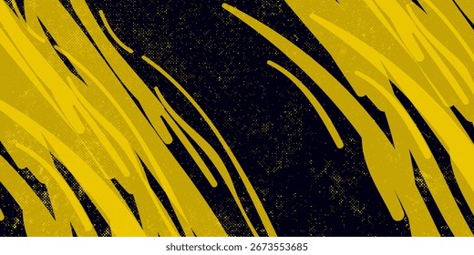 Dots halftone yellow and dark blue color pattern gradient grunge texture background. Dots pop art sport style vector illustration	