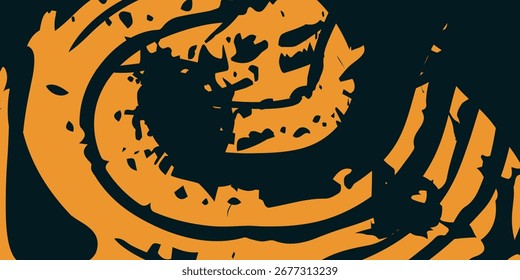 Fondo de textura grunge degradado de patrón de color amarillo y azul oscuro de semitono de puntos