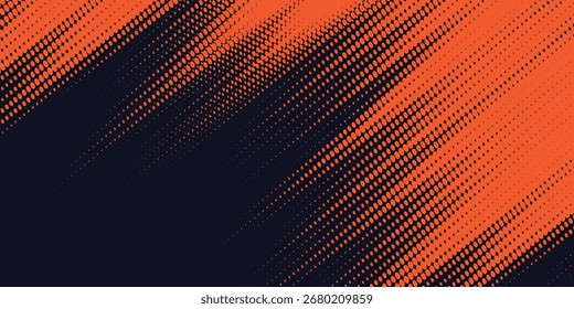 Dots halftone yellow and dark blue color pattern gradient grunge texture background. Dots pop art sport style vector illustration