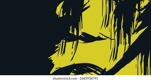Dots halftone yellow and dark blue color pattern gradient grunge texture background. vector illustration eps10