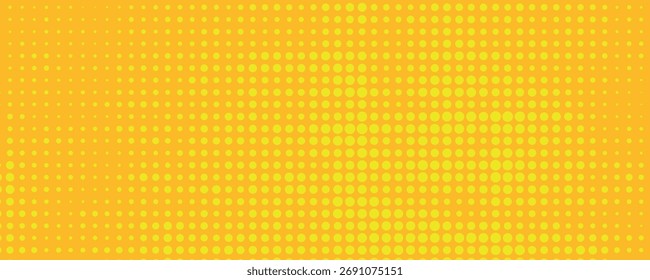 Dots halftone yellow and dark blue color pattern gradient grunge texture background.
