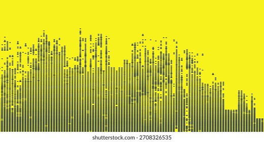 Dots halftone yellow and dark blue color pattern gradient grunge texture background. Dots pop art sport style vector illustration. Eps10
