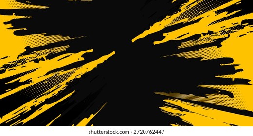 Fondo de textura grunge degradado de patrón de color amarillo y azul oscuro.