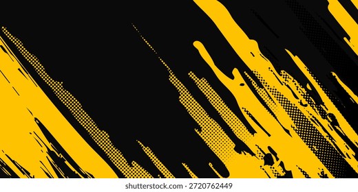 Fondo de textura grunge degradado de patrón de color amarillo y azul oscuro.