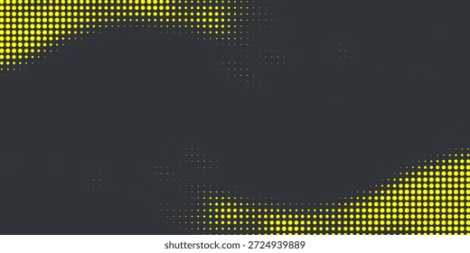 Pontos meio tom amarelo e azul escuro padrão de cor gradiente gradiente fundo textura grunge. Pontos pop art estilo esporte ilustração vetorial.