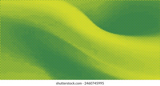 Dots halftone yellow green color pattern gradient texture background.