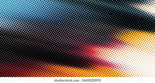 Dots halftone yellow green color pattern gradient texture background.