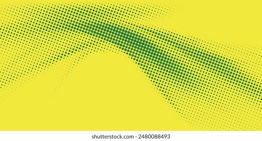 Dots halftone yellow green color pattern gradient texture background.