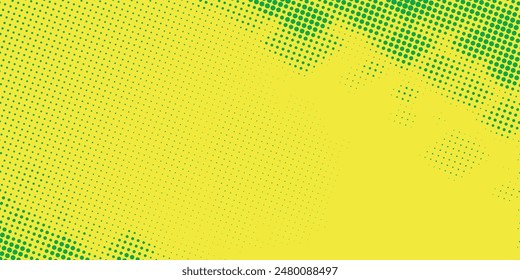 Dots halftone yellow green color pattern gradient texture background.