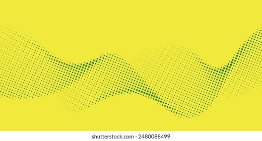 Dots halftone yellow green color pattern gradient texture background.