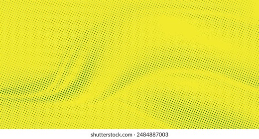 Dots halftone yellow green color pattern gradient texture background.