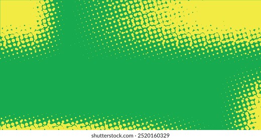 Fondo de textura de gradiente de patrón de color verde amarillo semitono de puntos