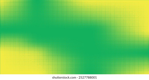 Dots halftone yellow green color pattern gradient texture background.