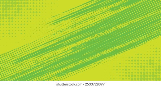 Pontos meio-tom amarelo verde padrão de cor gradiente textura de fundo vetor