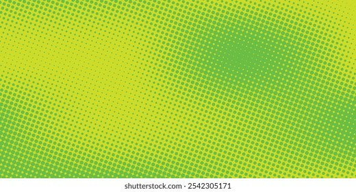 Fondo de textura de gradiente de patrón de color verde amarillo semitono de puntos. ilustración de Vector