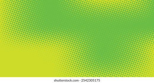 Dots halftone yellow green color pattern gradient texture background. vector ilustration