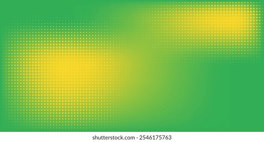 Dots halftone yellow green color pattern gradient texture background.