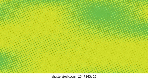 Dots halftone yellow green color pattern gradient texture background. vector ilustration