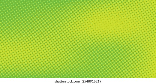 Dots halftone yellow green color pattern gradient texture background. vector ilustration