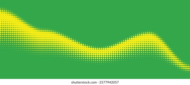 Dots halftone yellow green color pattern gradient texture background.