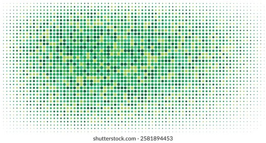 Dots halftone yellow green color pattern gradient texture background.