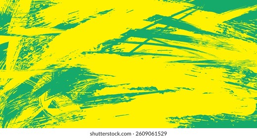 Dots halftone yellow green color pattern brush grunge texture background.