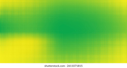 Dots halftone yellow green color pattern gradient texture background.