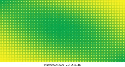 Dots halftone yellow green color pattern gradient texture background.