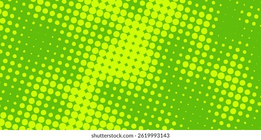 Dots halftone yellow green color pattern gradient texture background.
