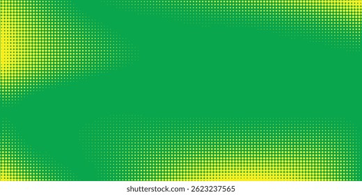 Dots halftone yellow green color pattern gradient texture background.