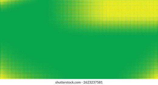Dots halftone yellow green color pattern gradient texture background.