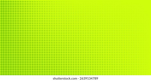Dots halftone yellow green color pattern gradient texture background.vector ilustration