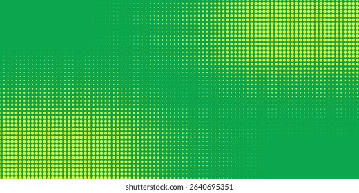 Dots halftone yellow green color pattern gradient texture background.