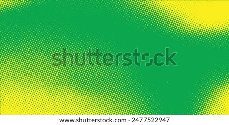 Dots halftone yellow green color pattern gradient texture background.