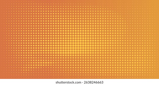 Dots halftone yellow orange color pattern gradient texture with technology digital background
