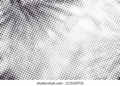 Dots halftones background. Abstract monochrome background.  Vector grunge black and white modern urban pop art design. The pattern of dots of ink for printing and creating unique design.
