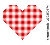 Dots heart vector, logo design