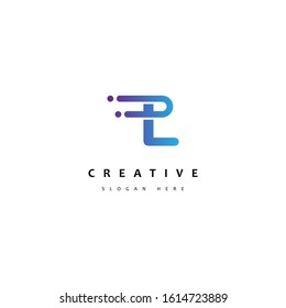 Dots Initial Letter L Logo Design Template