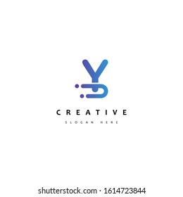 Dots Initial Letter Y Logo Design Template
