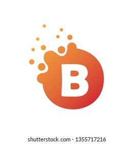 Dots Letter b Logo. b Letter Design Vector with Dots.