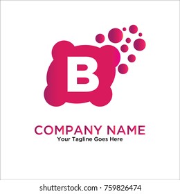 Dots Letter B Logo. B Letter Design Vector with Dots