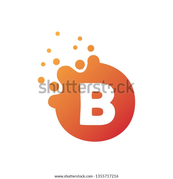 Dots Letter B Logo B Letter Stock Vector (Royalty Free) 1355717216 ...