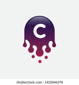 Dots letter C logo design