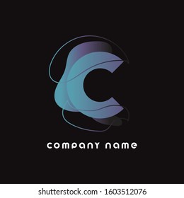 Dots Letter C Logo. C Letter Design Vector with Dots.