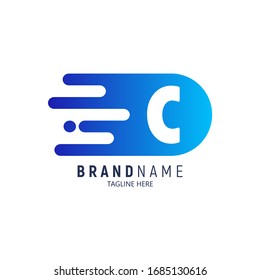 Dots Letter C Logo. Letter Design Vector with Dots. Letter logo template. Gradient color vector. Minimal Line Letter Initial Logo Design Template. Vector Logo Illustration