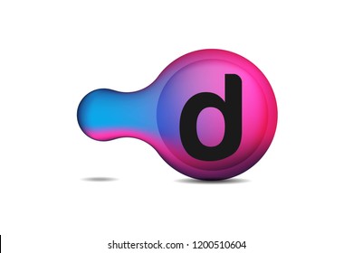 Dots Letter D Logo. D Letter Design Vector with Dots Designs Inspiration Isolated on White Background
