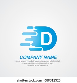 Dots Letter D Logo Design Vector Illustration